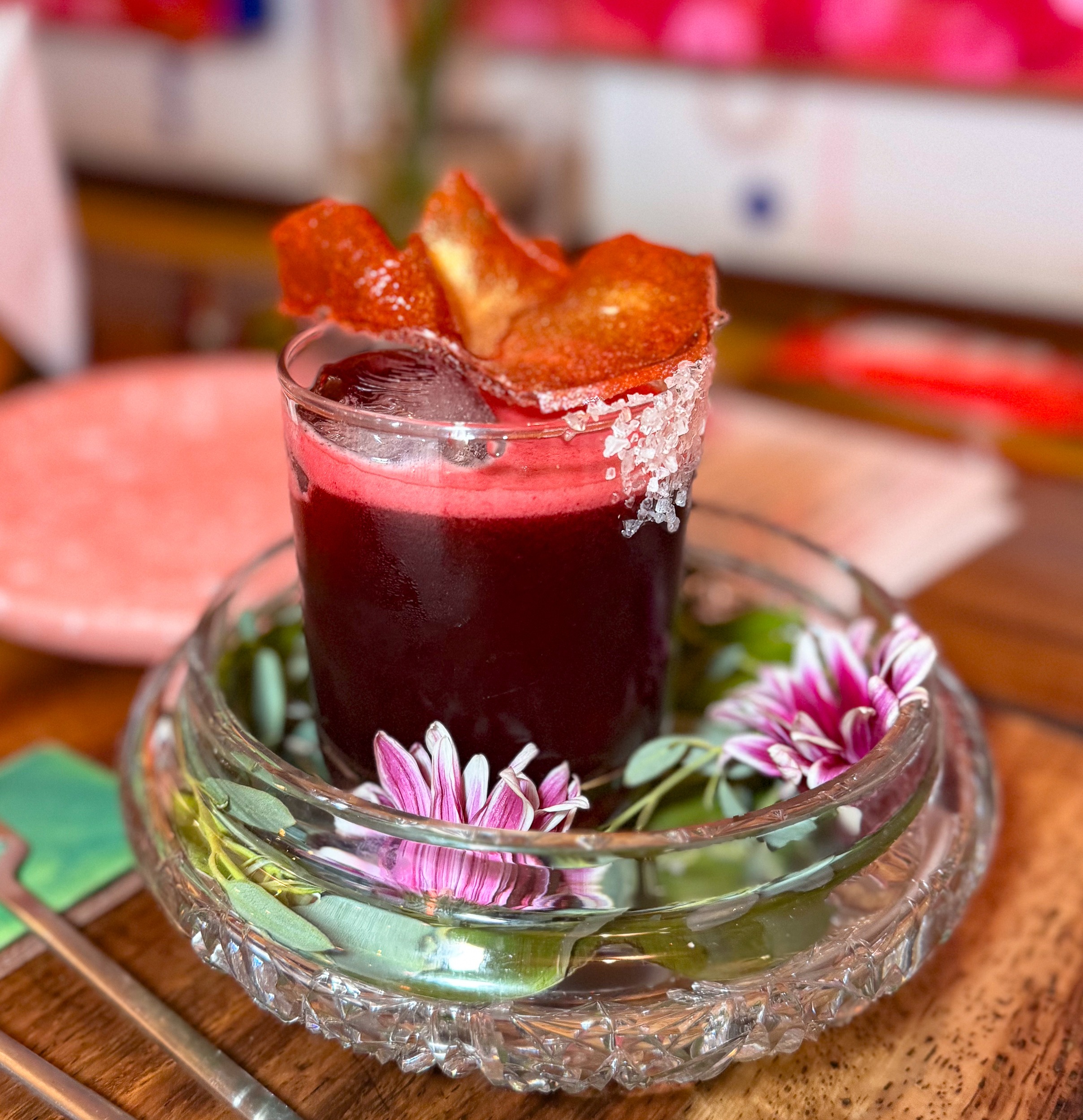 Guayabarosa cocktail Mezcal & Sal Puerto Vallarta