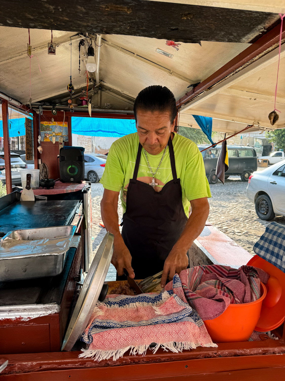 Miguel Cooking at Taqueria Lupita at Woolworths Celebrating Puerto Vallarta 