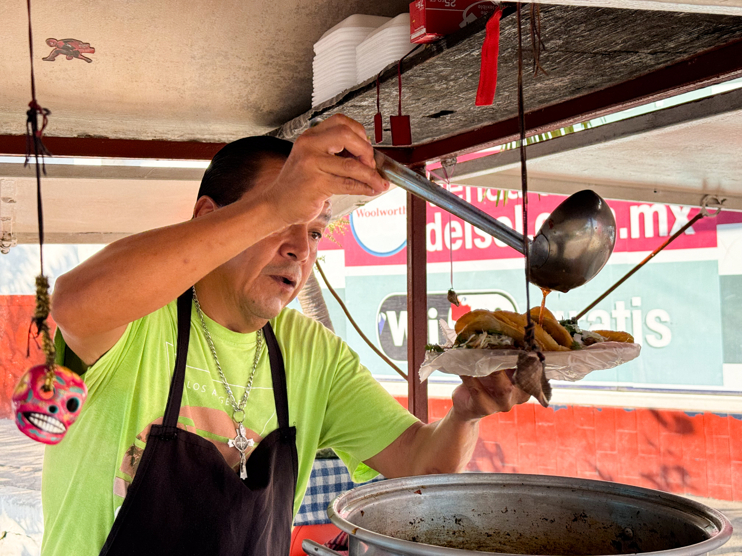 Miguel making taco magic happen at Taqueria Lupita at Woolworths Celebrating Puerto Vallarta 