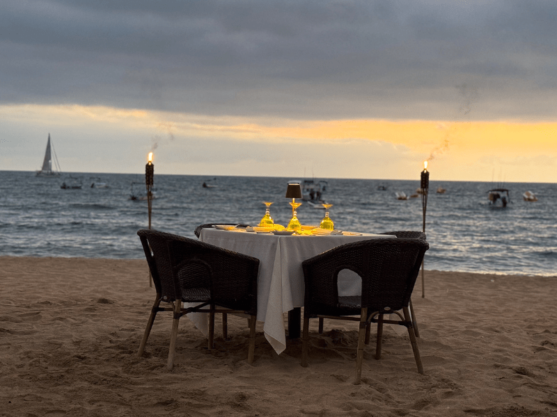 Sunset Dinner on the Beach at La Palapa