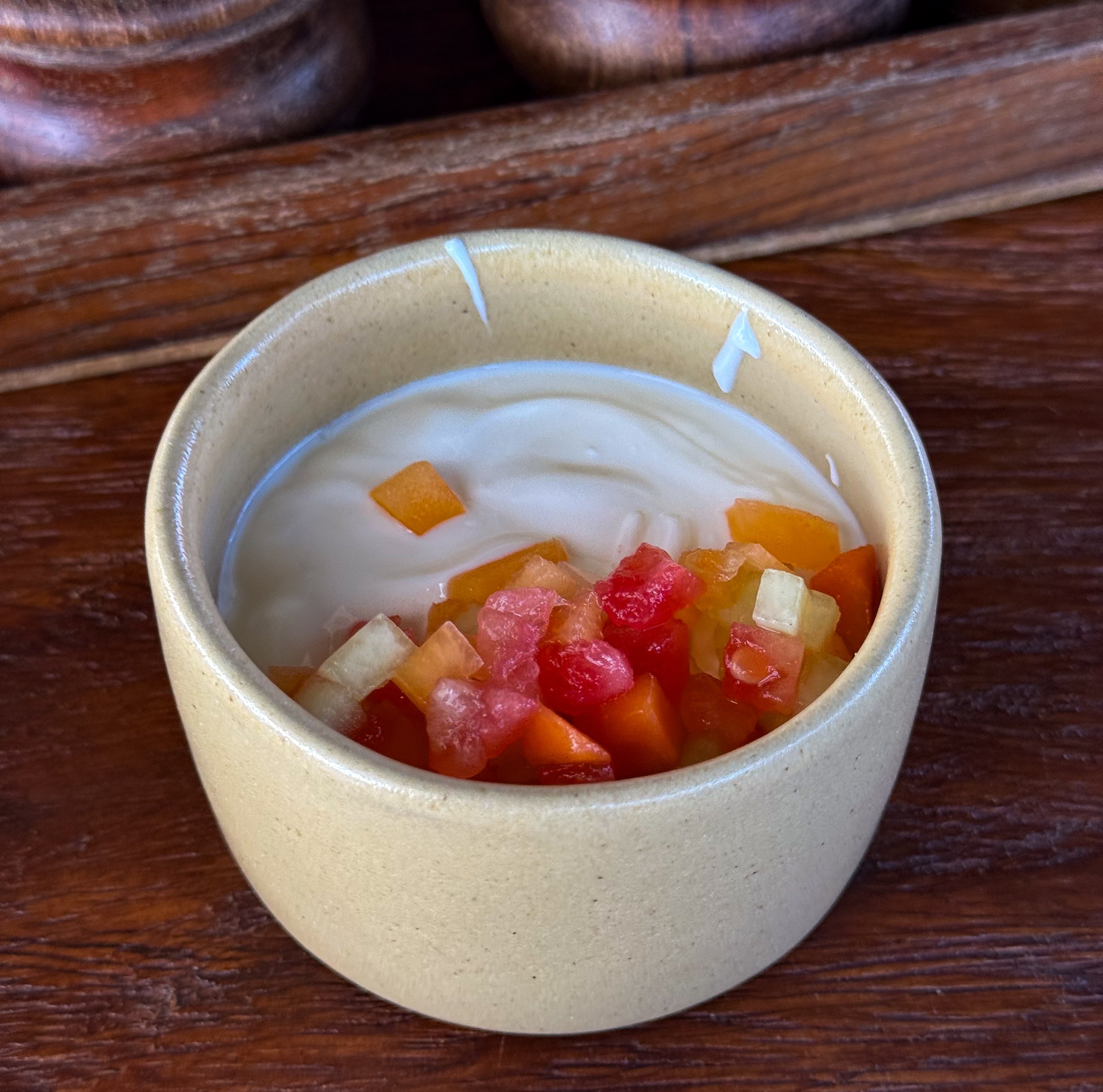 housemade yogurt with fruit Cosecha Farm to Table 